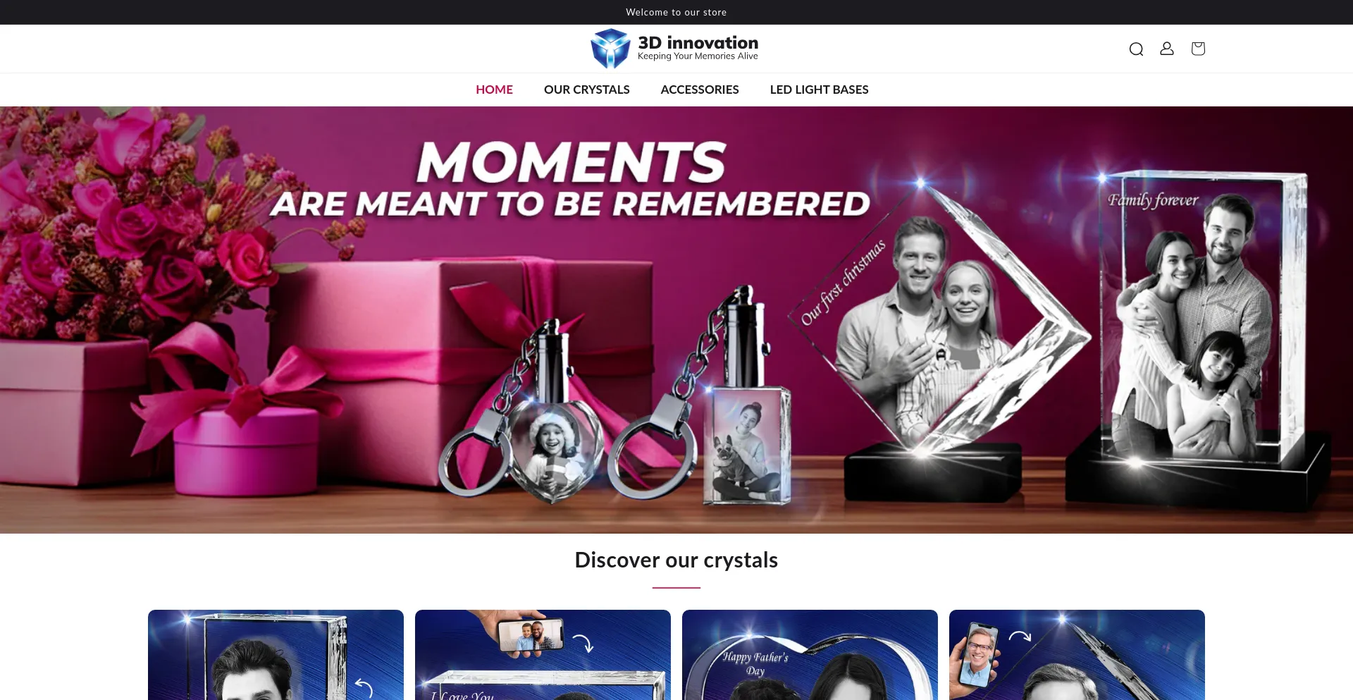 Screenshot of 3d-innovation.com homepage