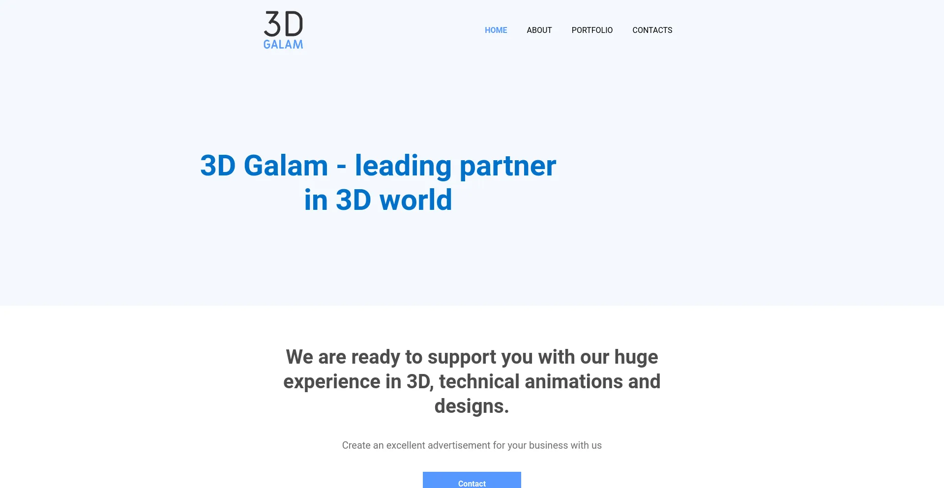 Screenshot of 3dgalam.com homepage