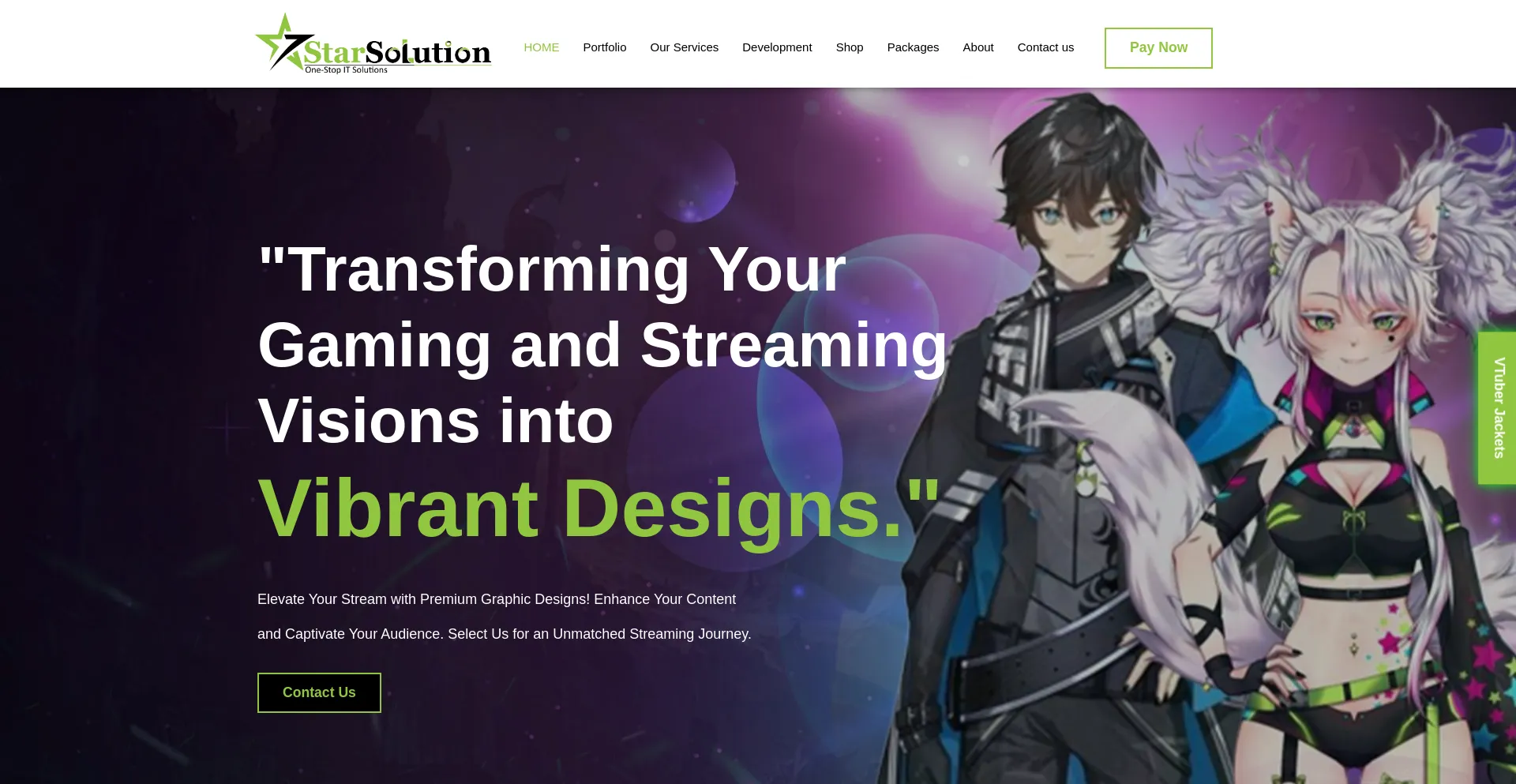 Screenshot of 7starsolution.com homepage