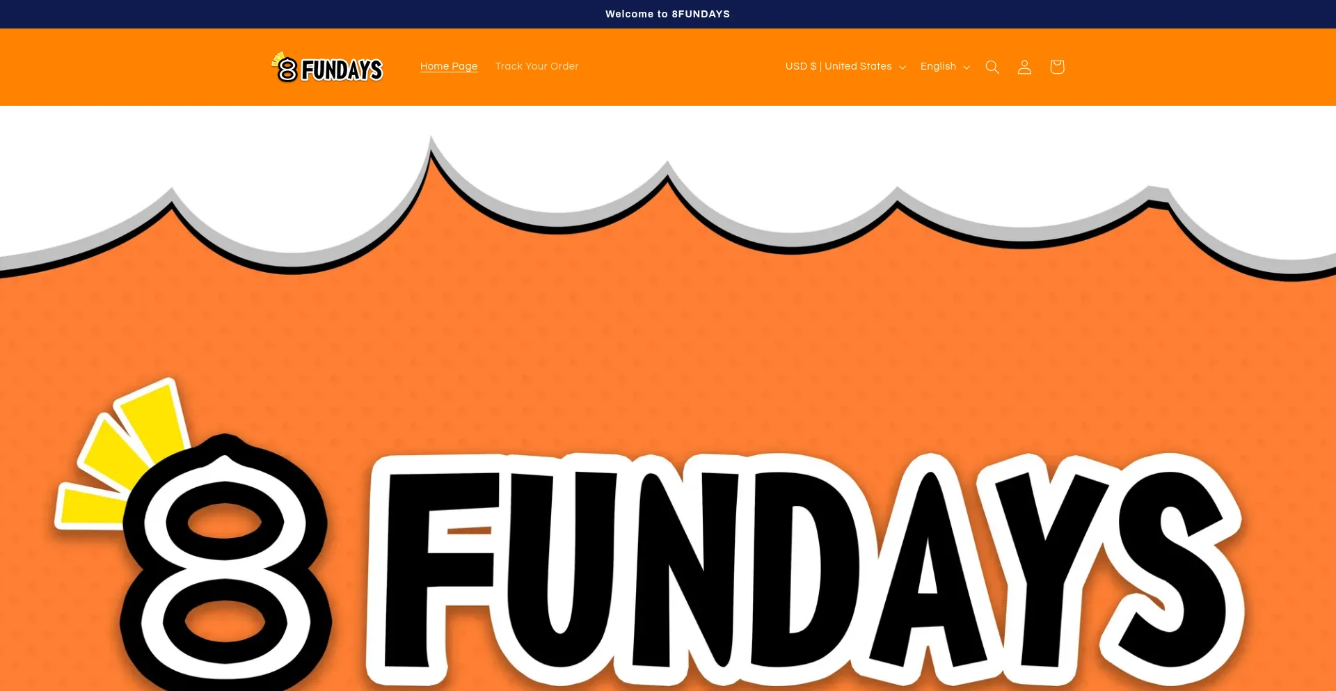 Screenshot of 8fundays.com homepage