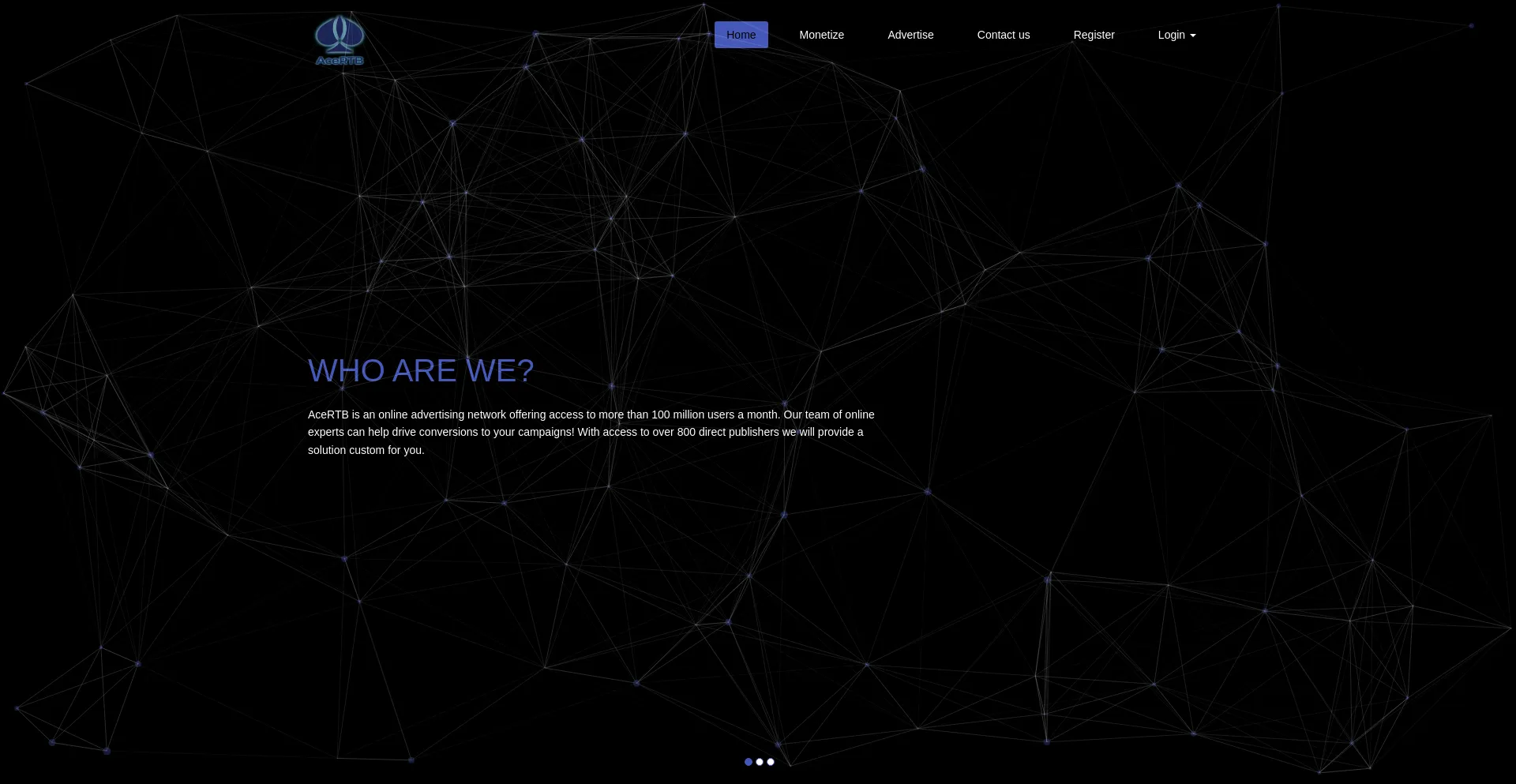 Screenshot of acertb.com homepage