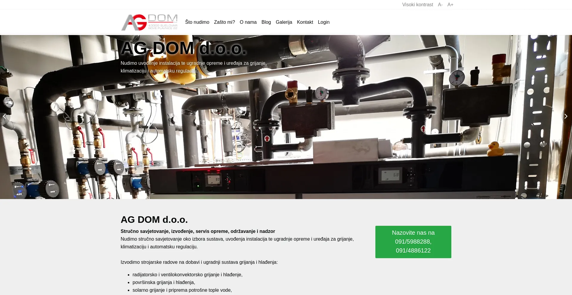 Screenshot of agdom.hr homepage