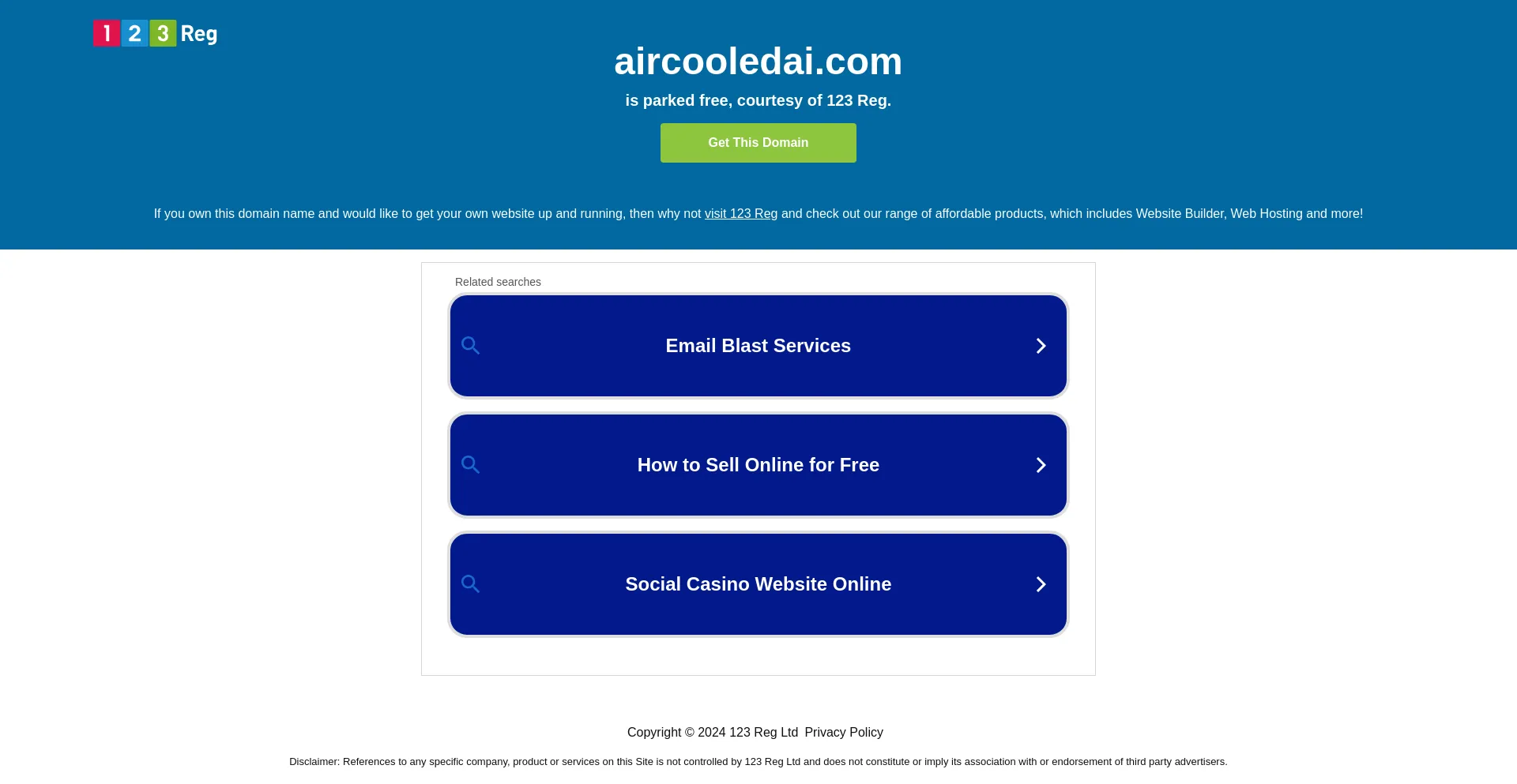 Screenshot of aircooledai.com homepage