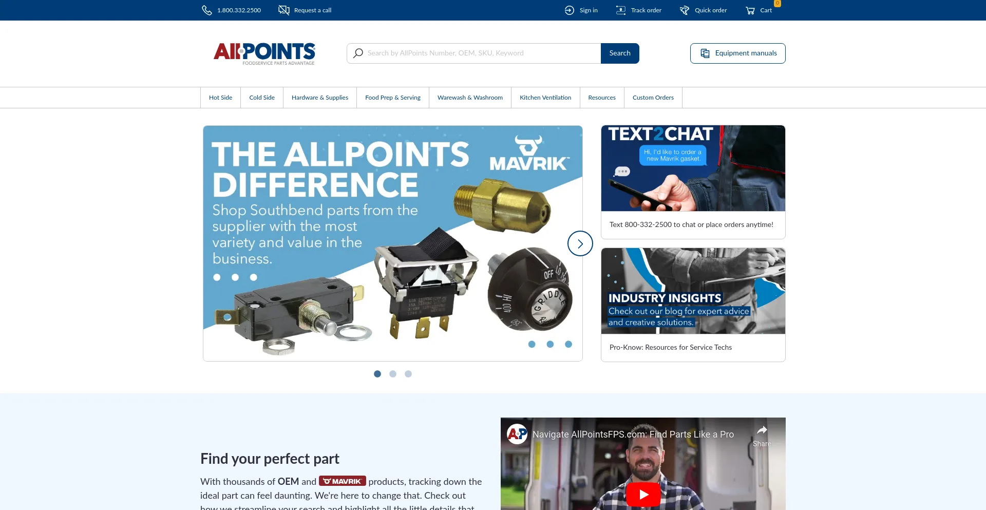 Screenshot of allpointsfps.com homepage