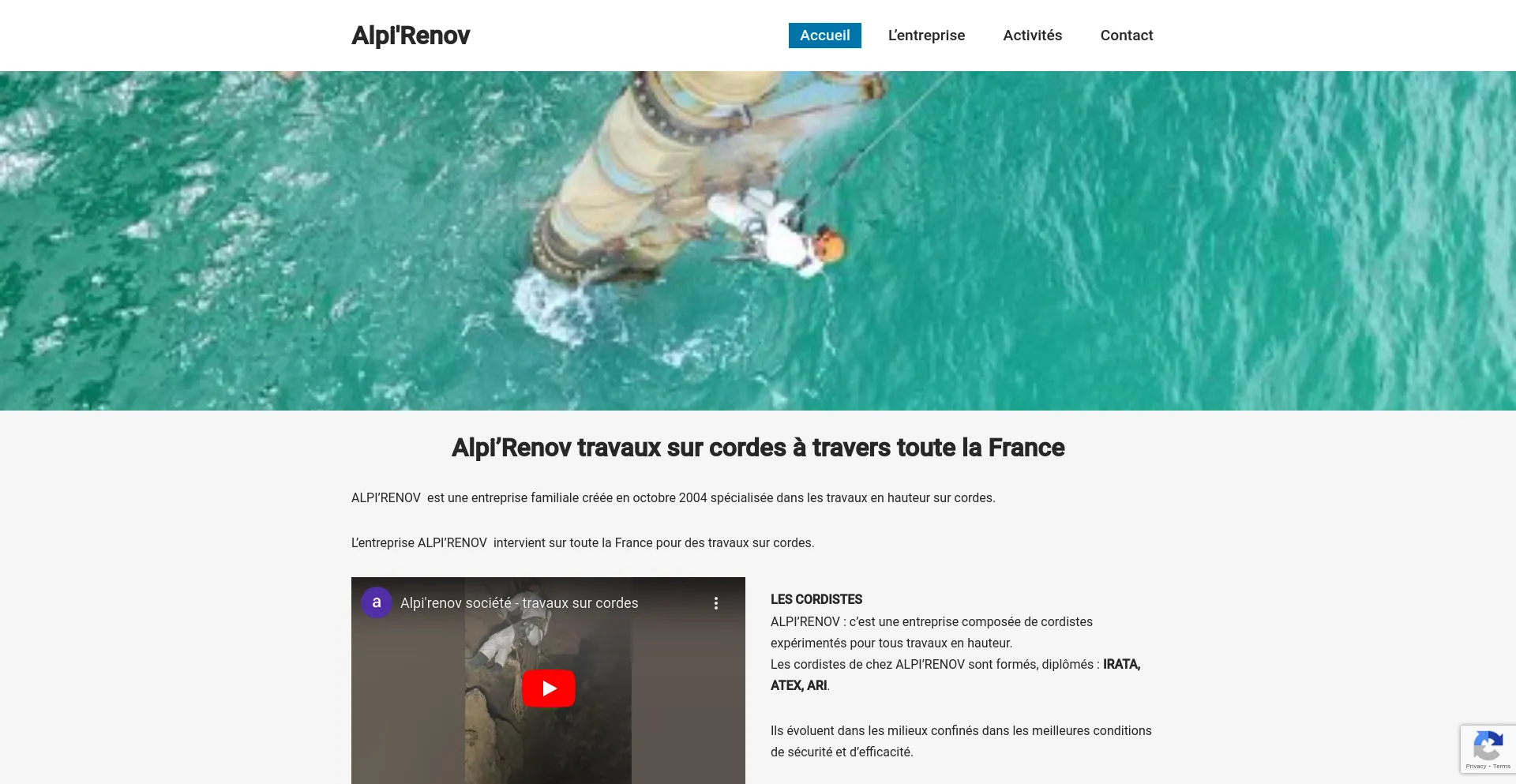 Screenshot of alpi-renov.fr homepage