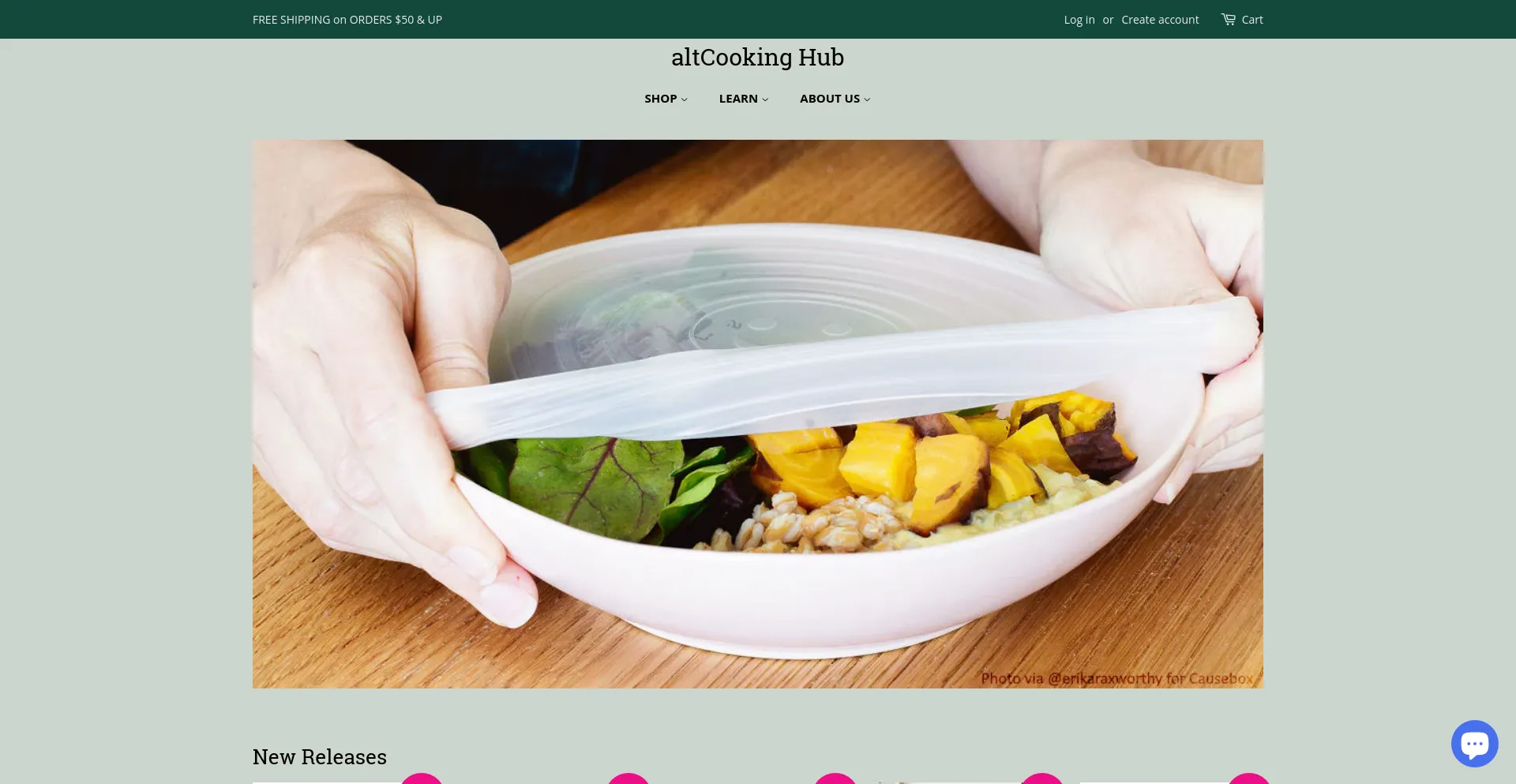 Screenshot of altcookinghub.com homepage