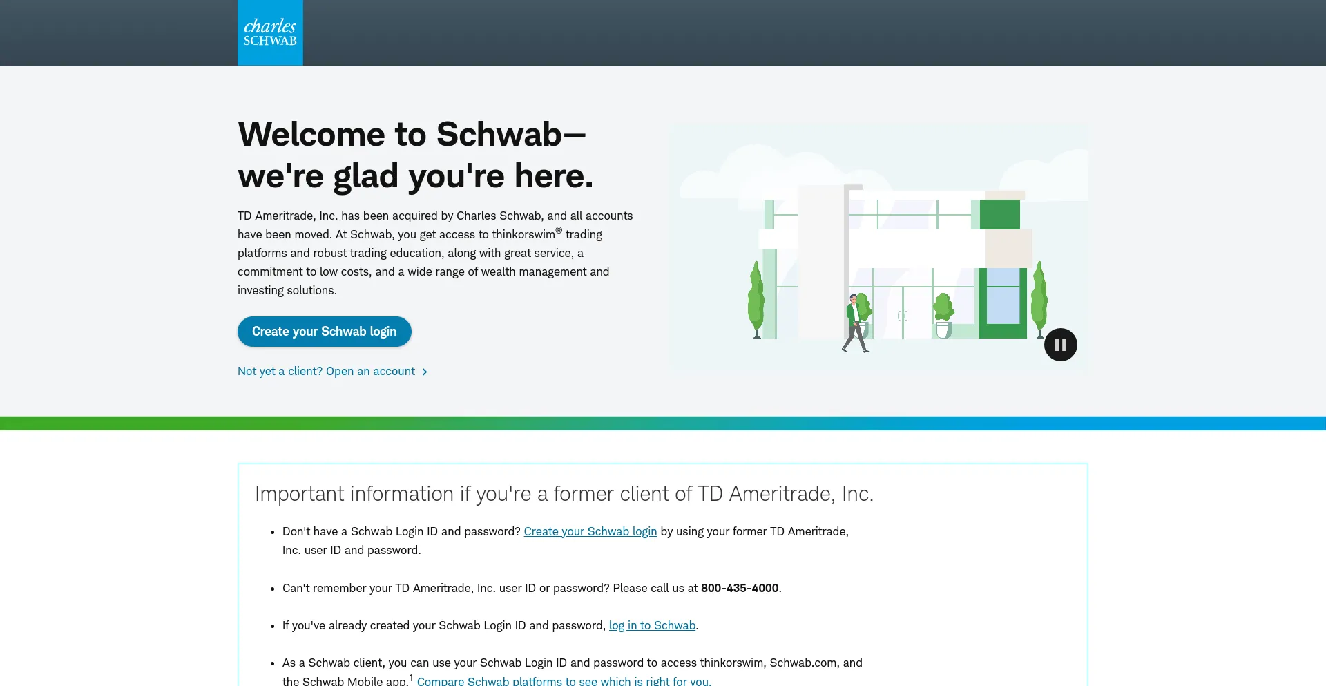 Screenshot of ameritrade.com homepage