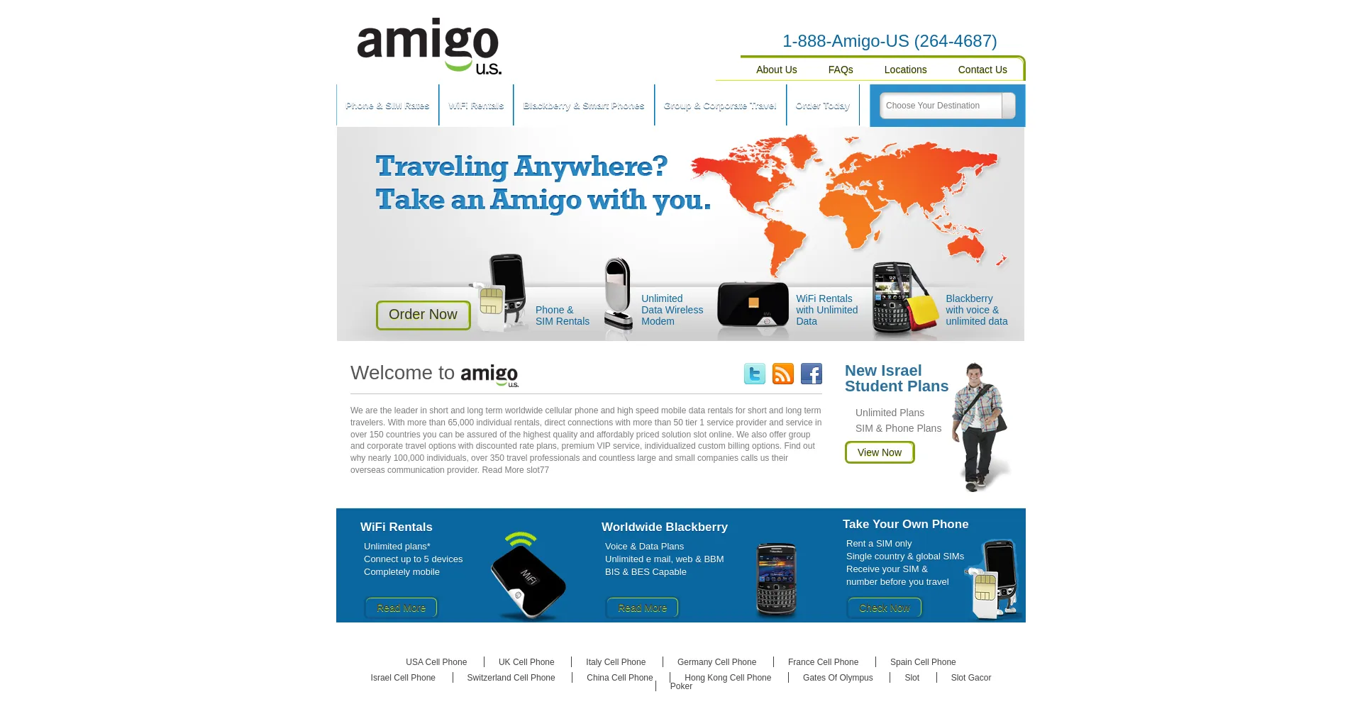 Screenshot of amigo-us.com homepage