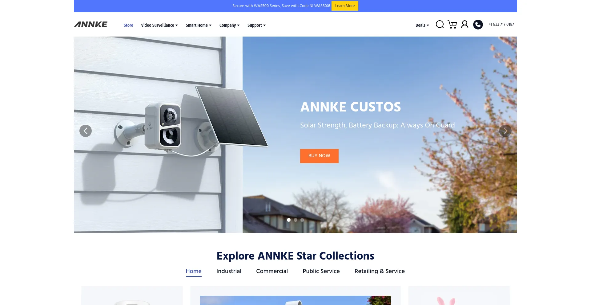 Screenshot of annke.com homepage