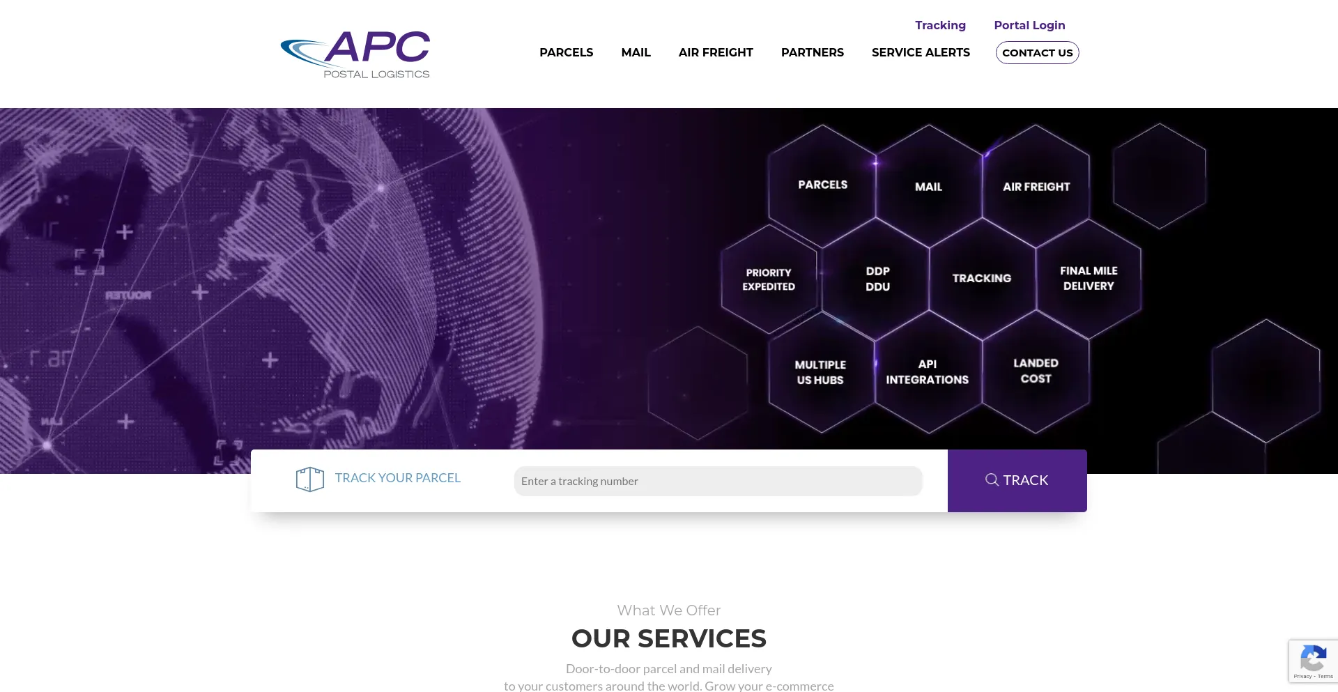 Screenshot of apc-pli.com homepage