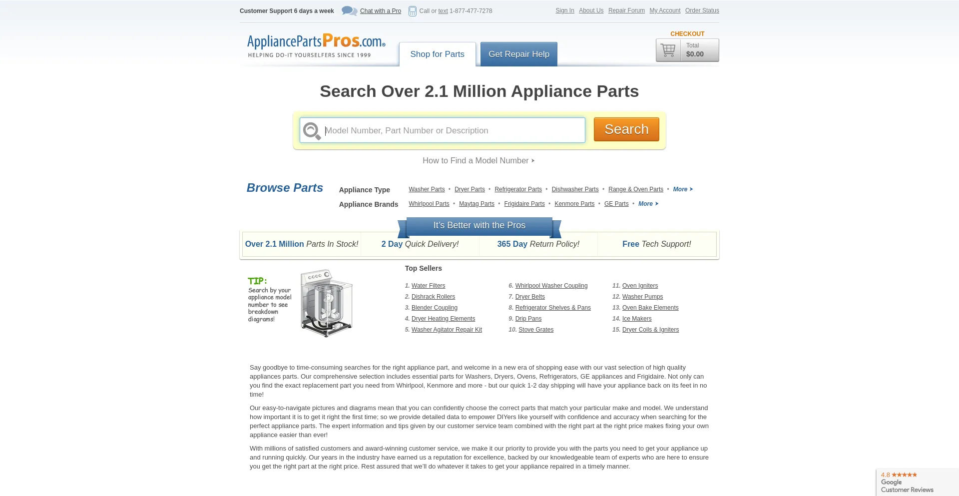 appliancepartspros.com