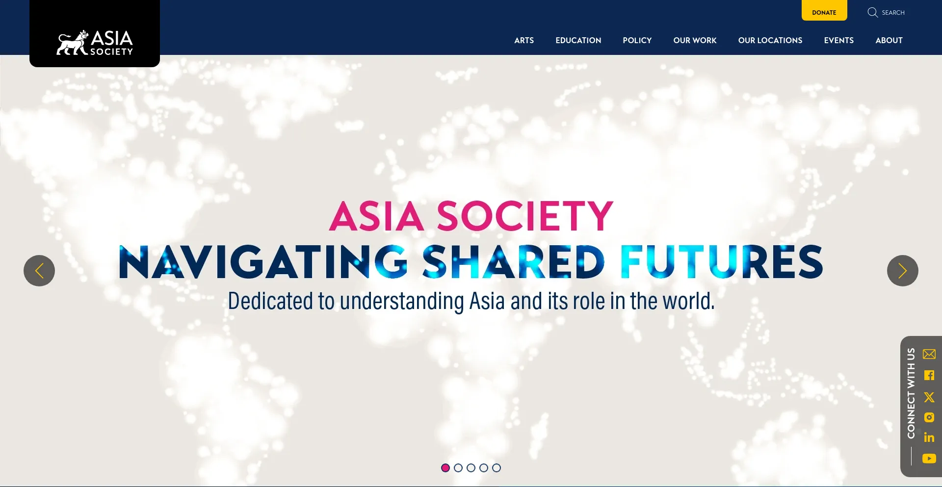 Screenshot of asiasociety.org homepage