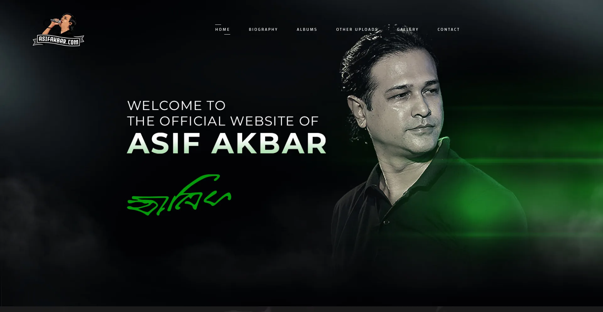 Screenshot of asifakbar.com homepage