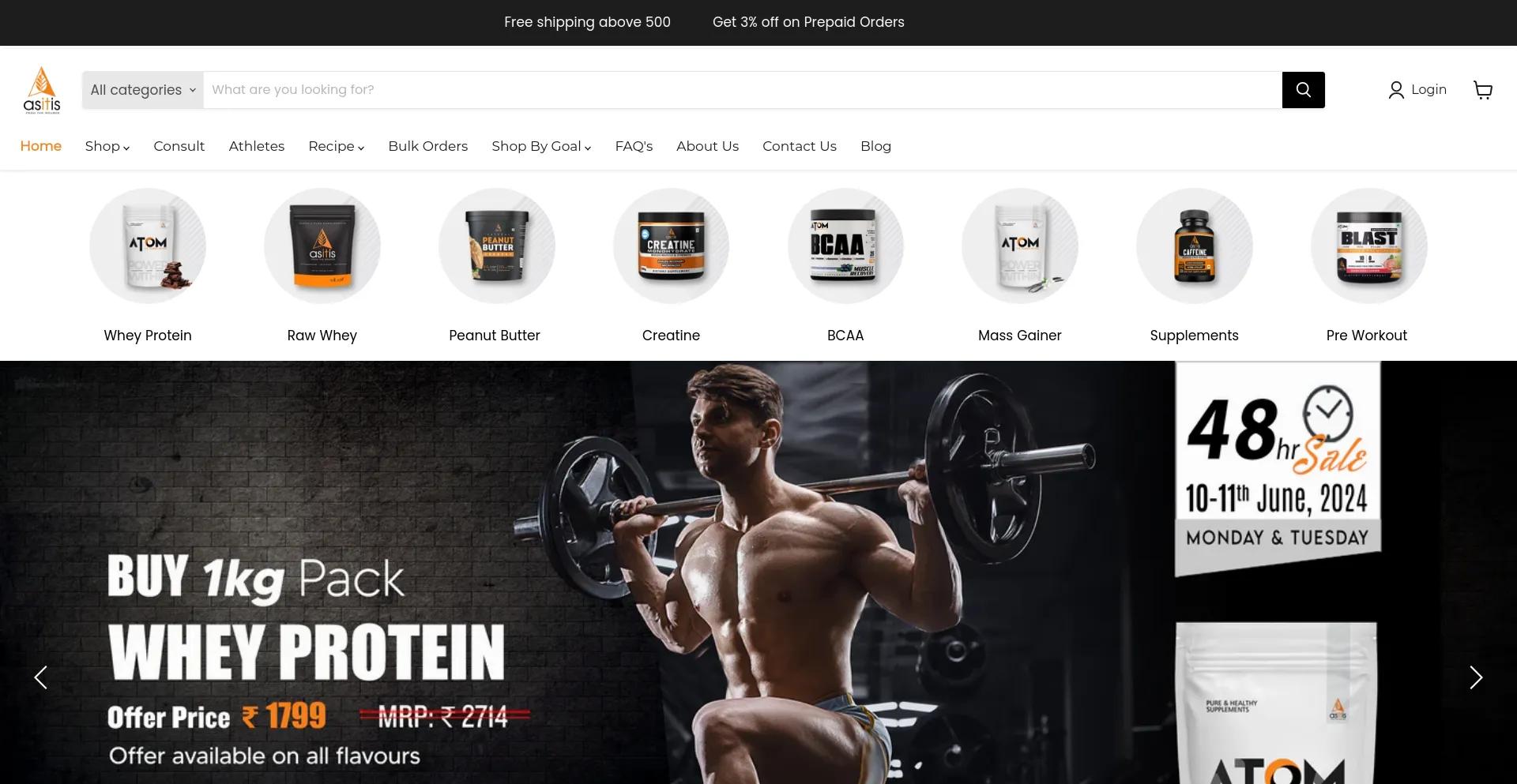 Screenshot of asitisnutrition.com homepage