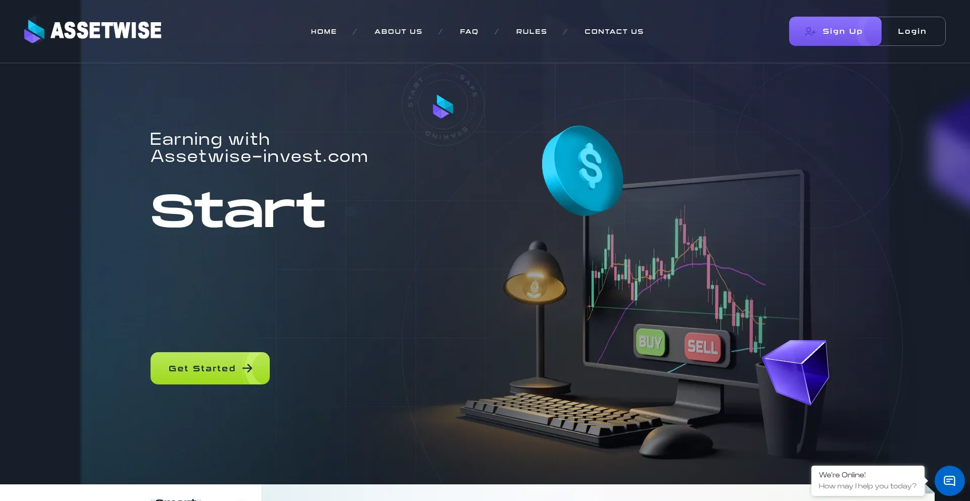 Screenshot of assetwise-invest.com homepage