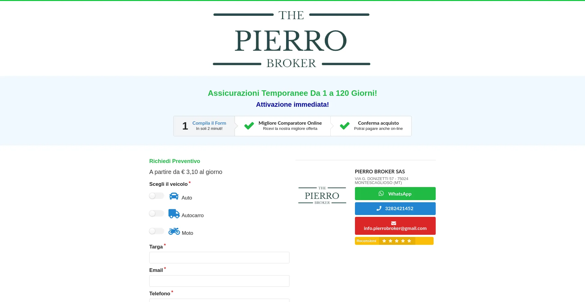 Screenshot of assi-pierro.it homepage