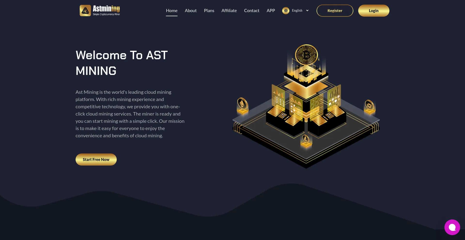 Screenshot of astmining.org homepage