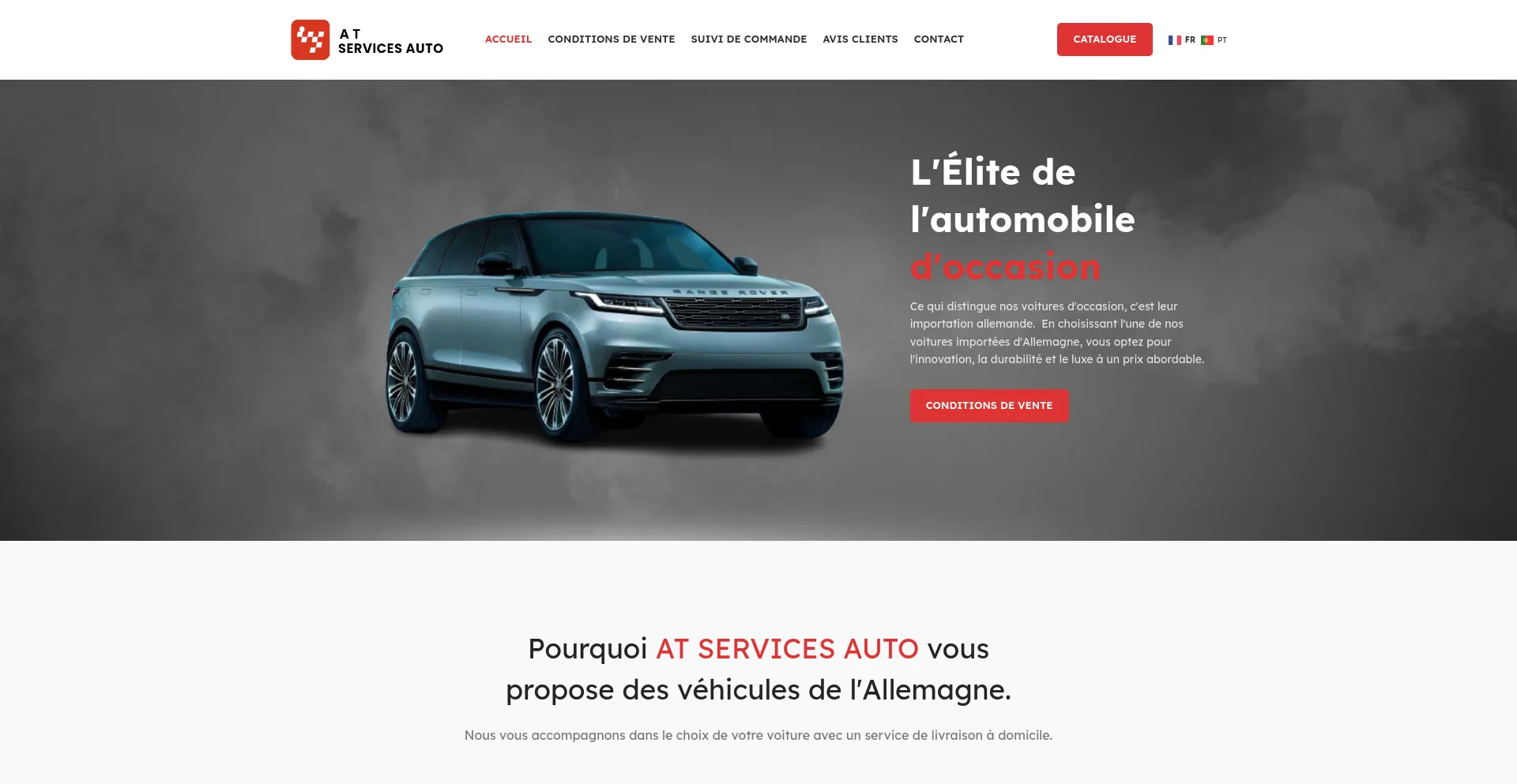 Screenshot of at-servicesauto.com homepage