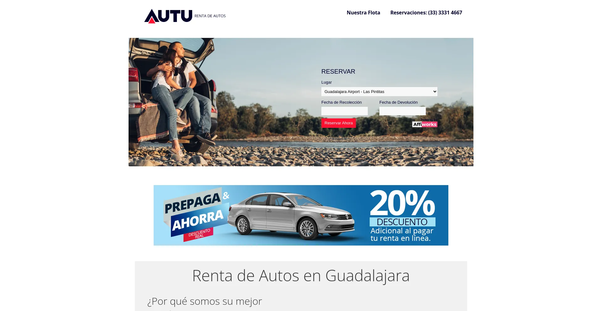 Screenshot of autu.mx homepage