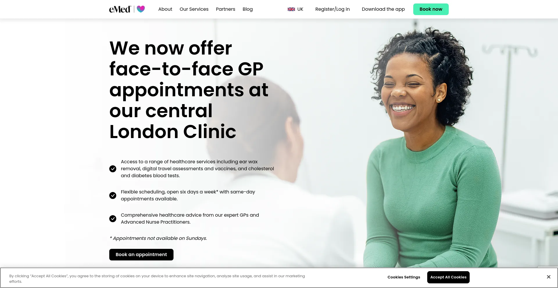 Screenshot of babylonhealth.com homepage