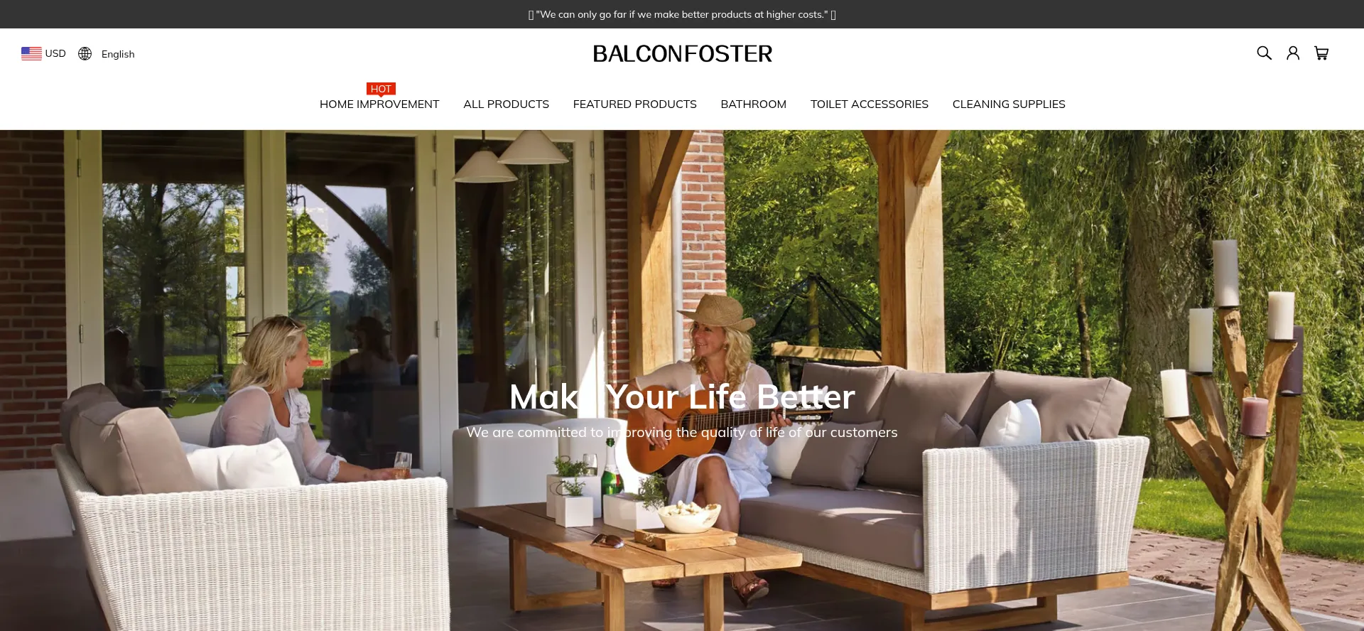 Screenshot of balconfoster.com homepage