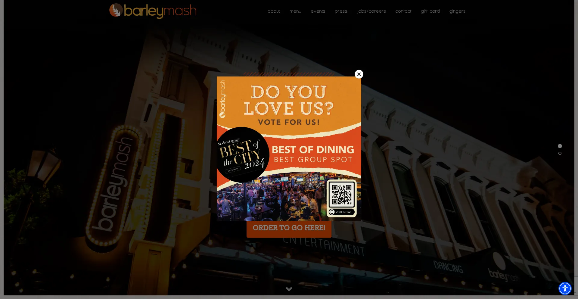 Screenshot of barleymash.com homepage