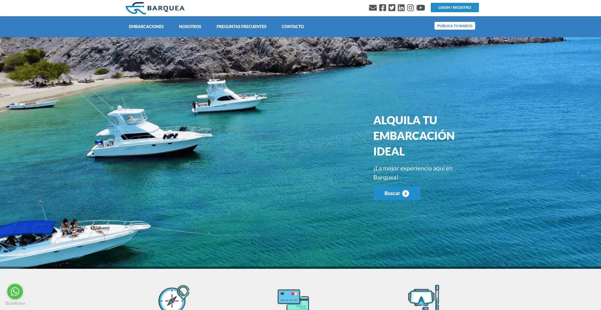 Screenshot of barquea.com homepage