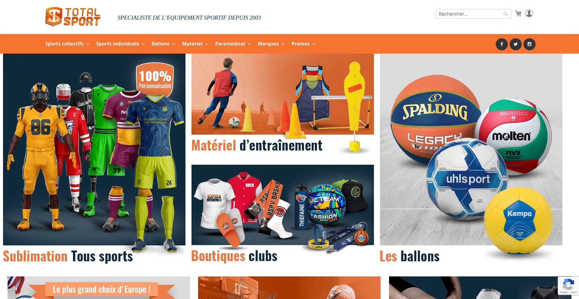 Screenshot of basketstore.fr homepage