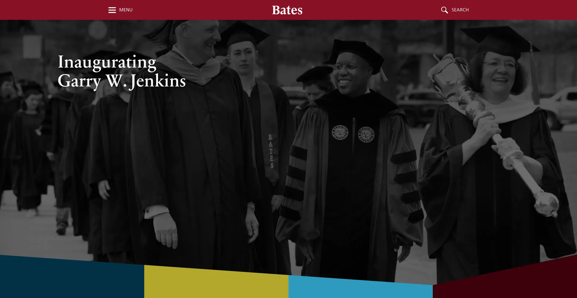 Screenshot of bates.edu homepage