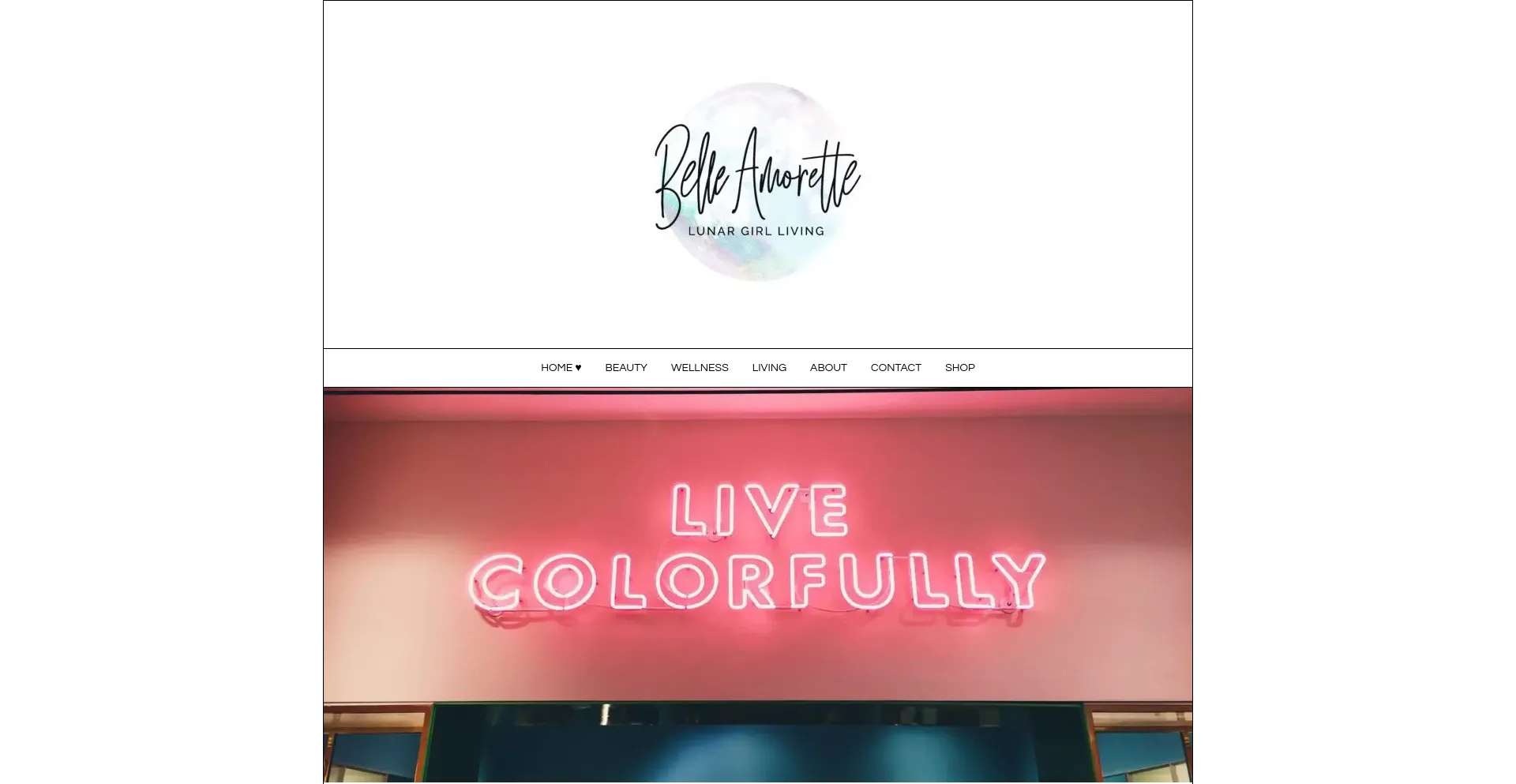 Screenshot of belleamorette.com homepage