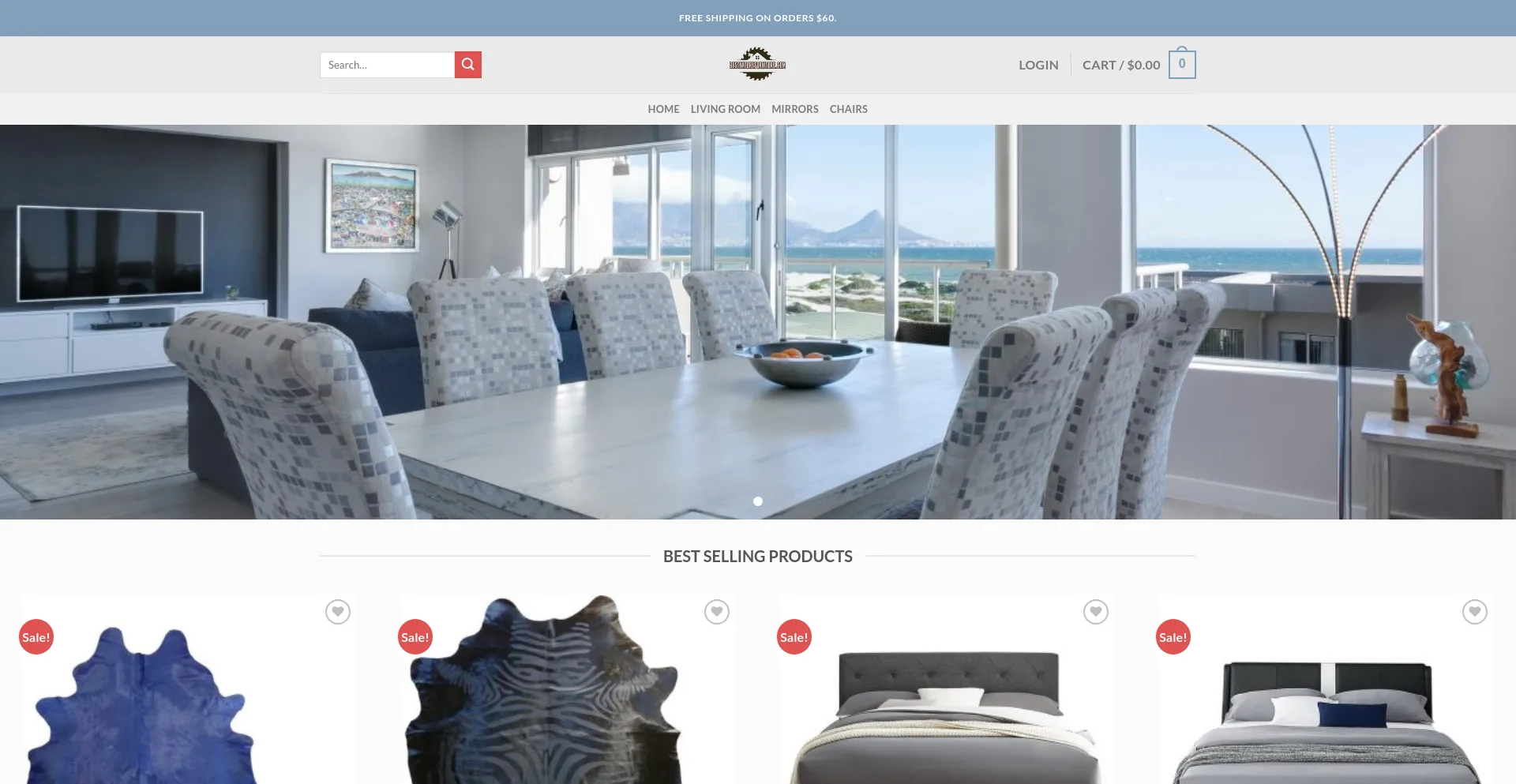 Screenshot of bestnaturefurniture.com homepage