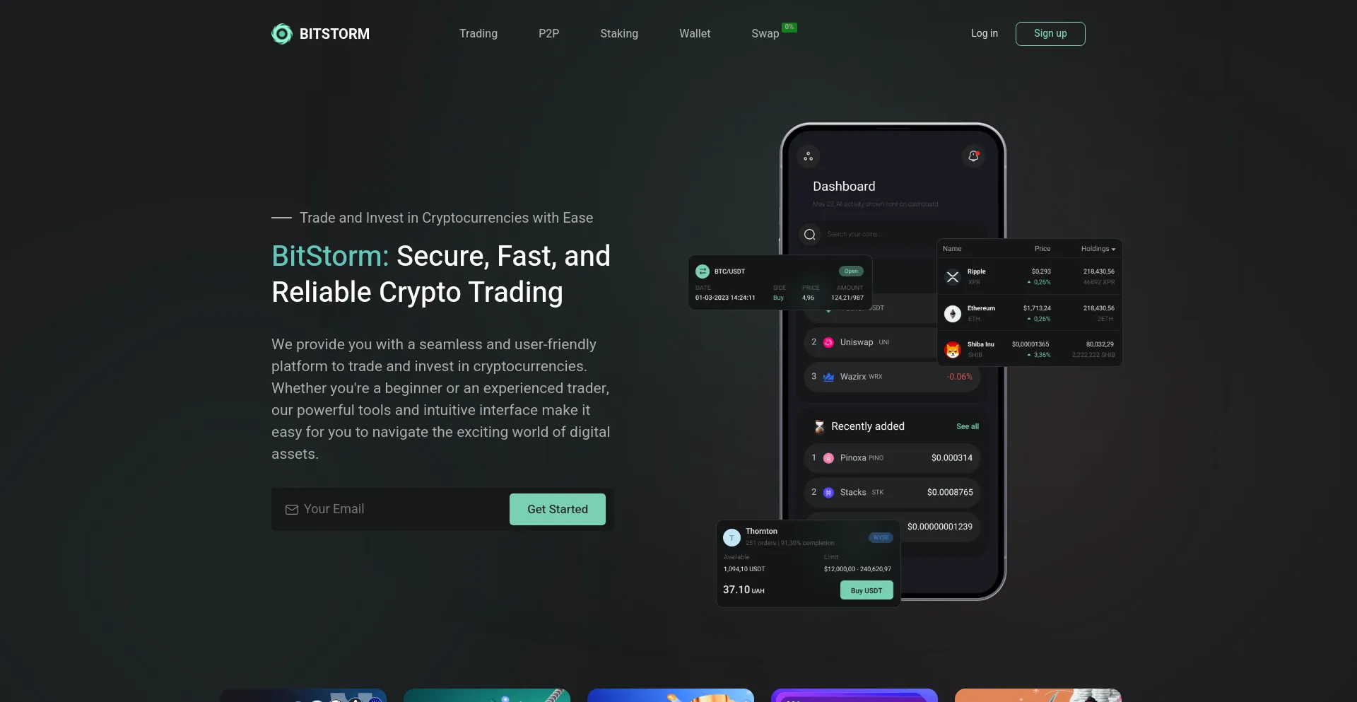 Screenshot of bitstorm.top homepage