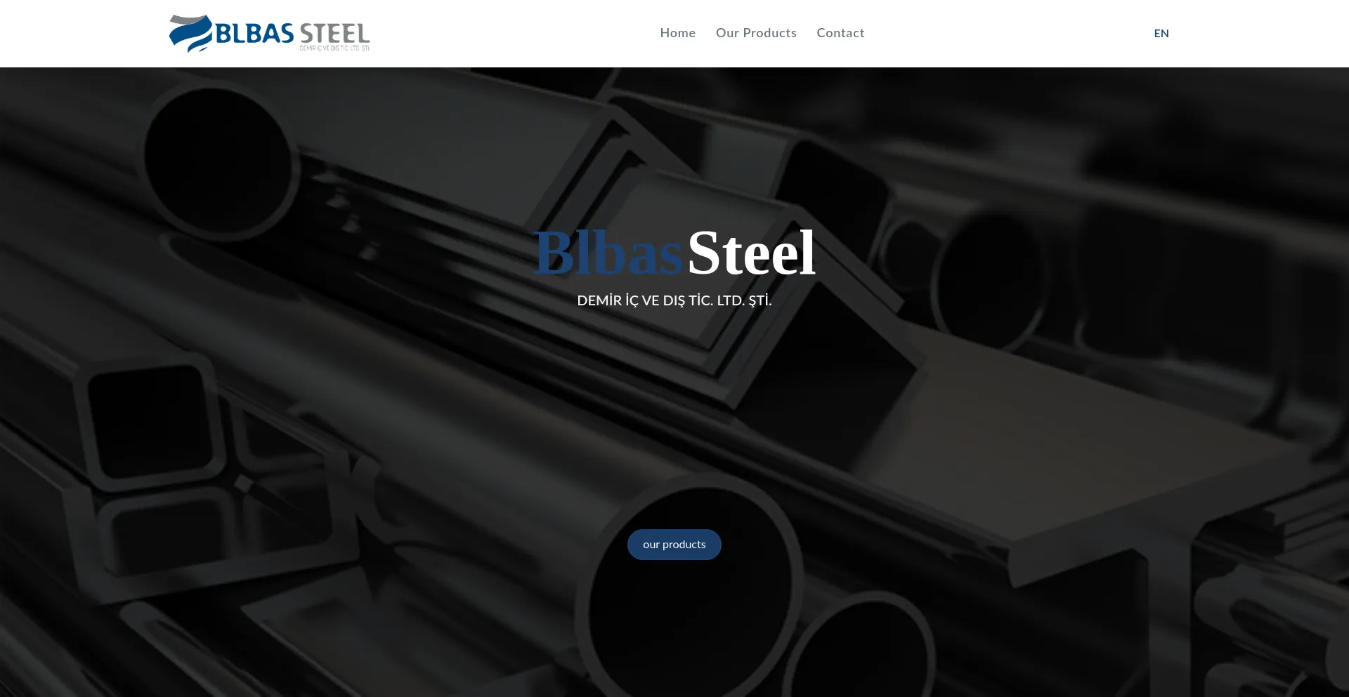 Screenshot of blbassteel.com homepage