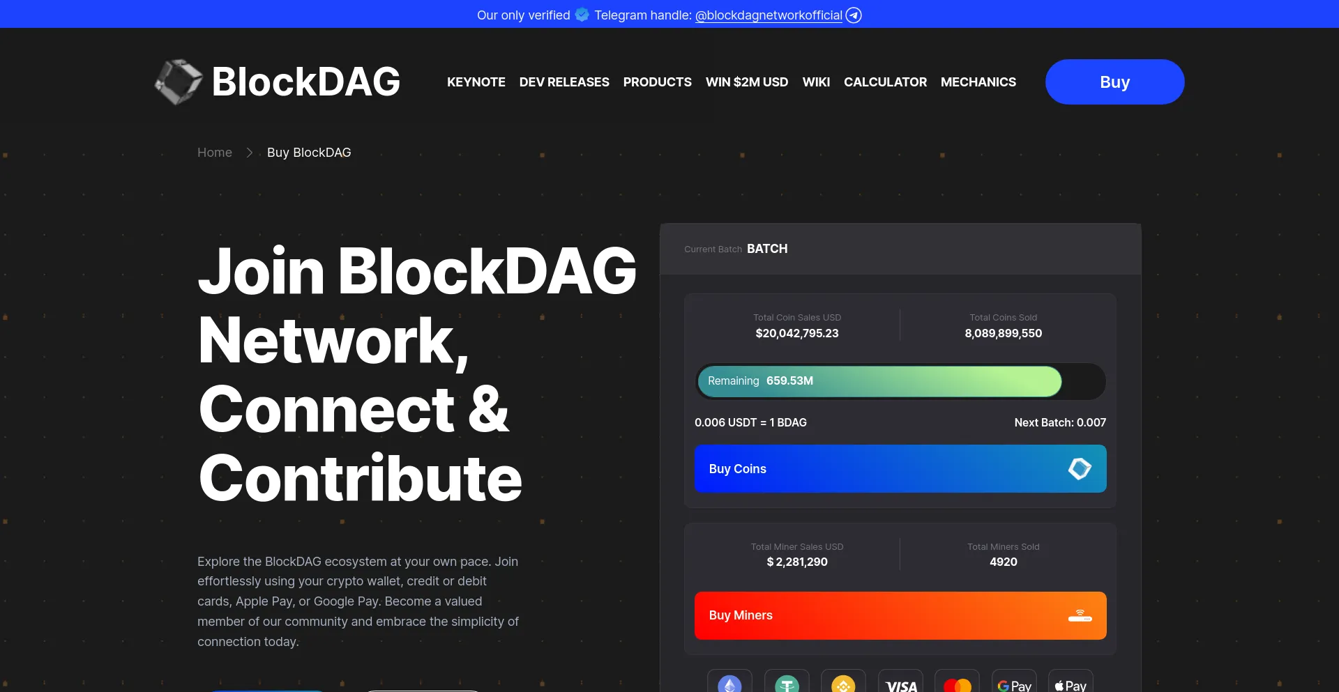 Screenshot of blockdagauthenticator.surge.sh homepage