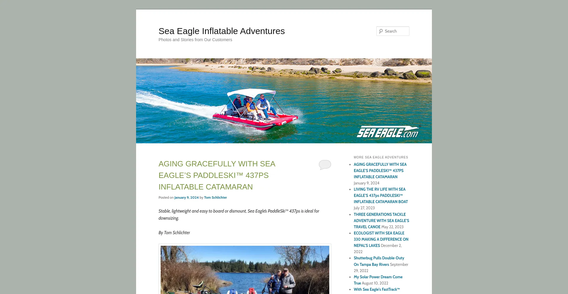 Screenshot of blog.seaeagle.com homepage