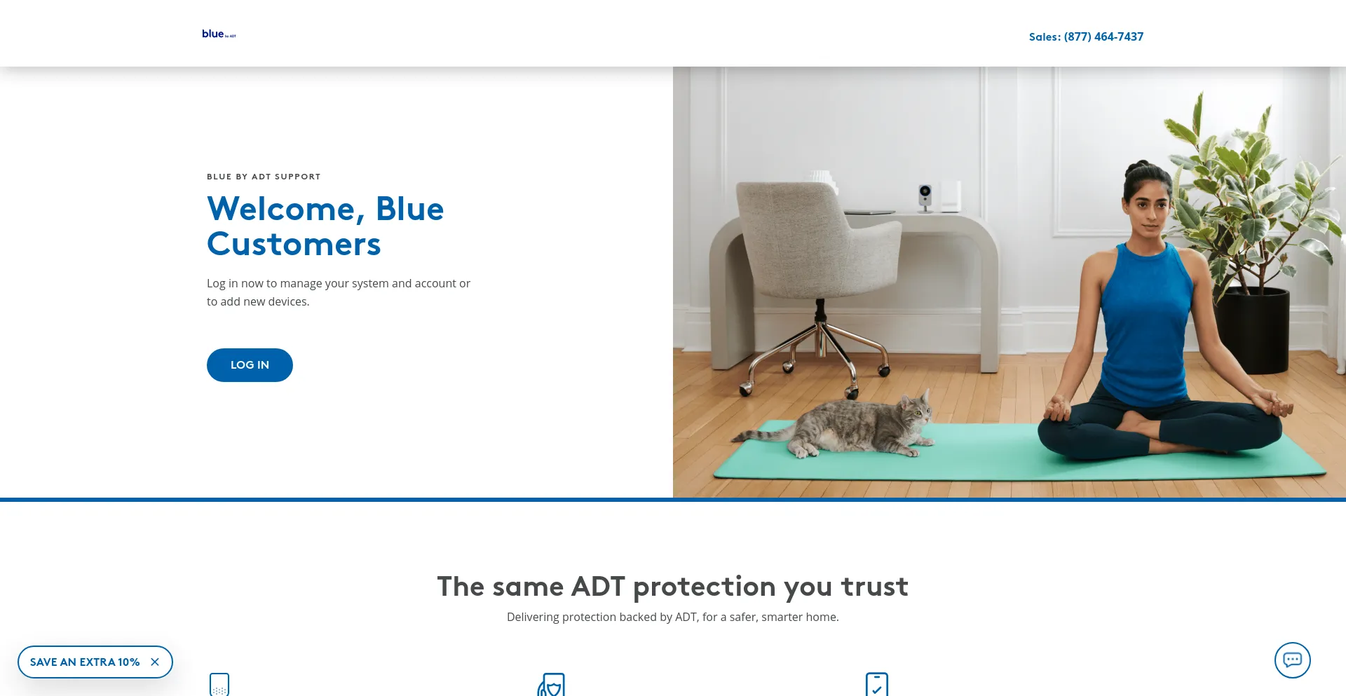 Screenshot of bluebyadt.com homepage