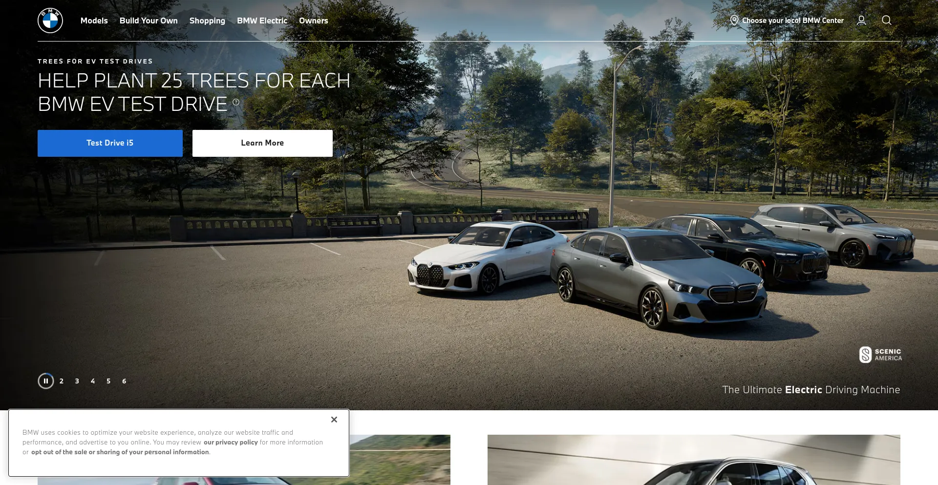 Screenshot of bmwusa.com homepage