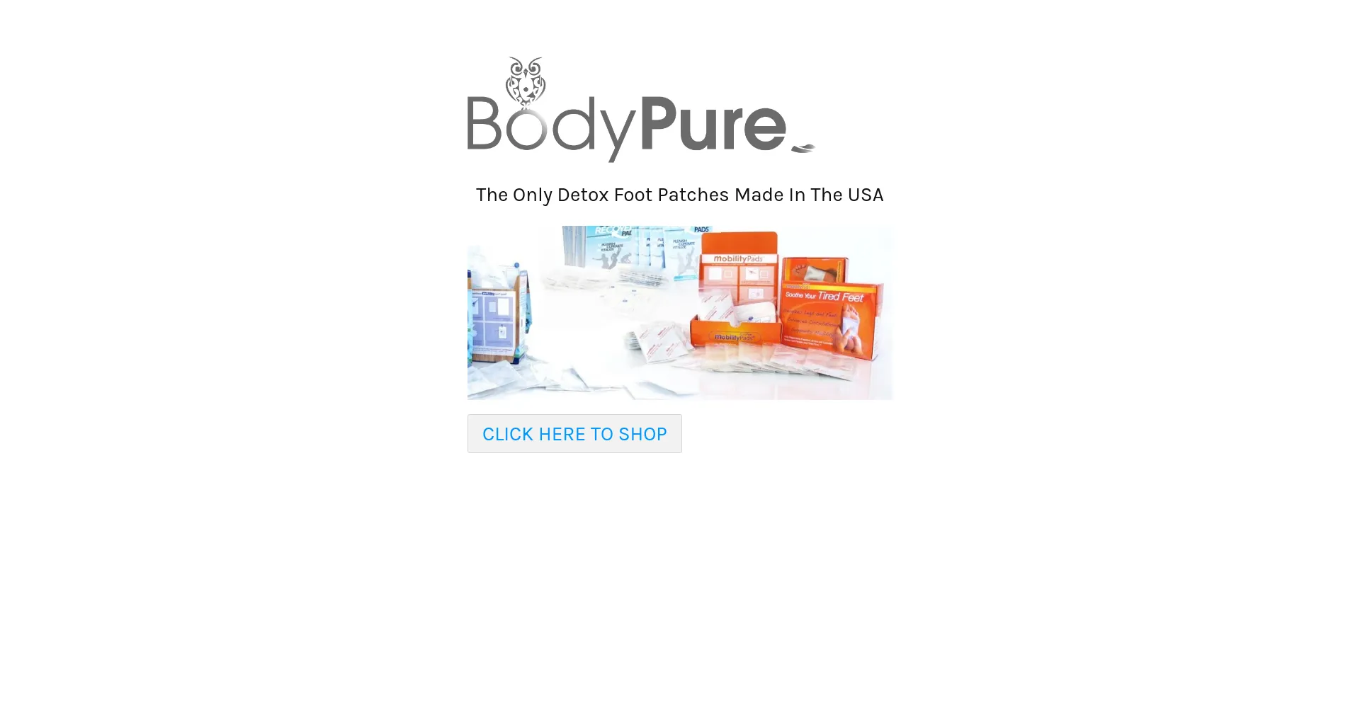 Screenshot of bodypure.com homepage