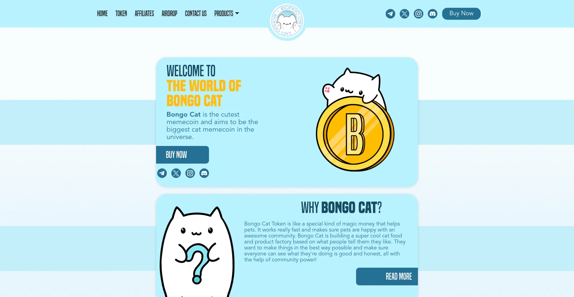 Screenshot of bongocat.io homepage