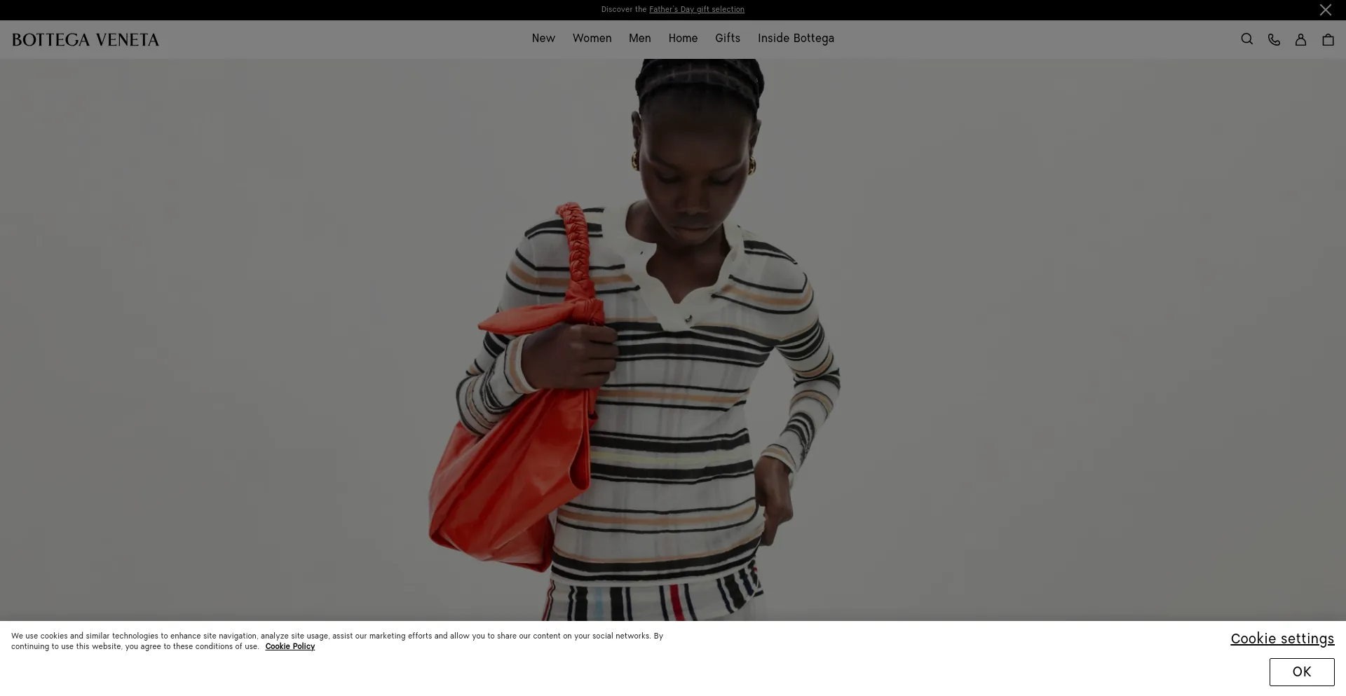 Screenshot of bottegaveneta.com homepage