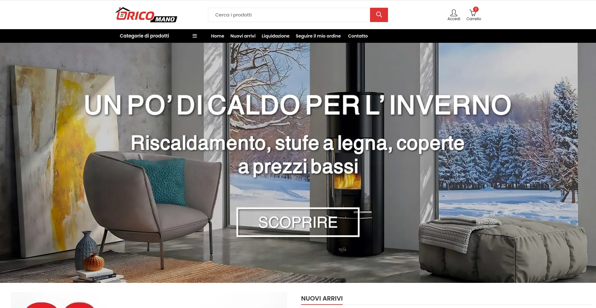 Screenshot of bricomano-italia.com homepage