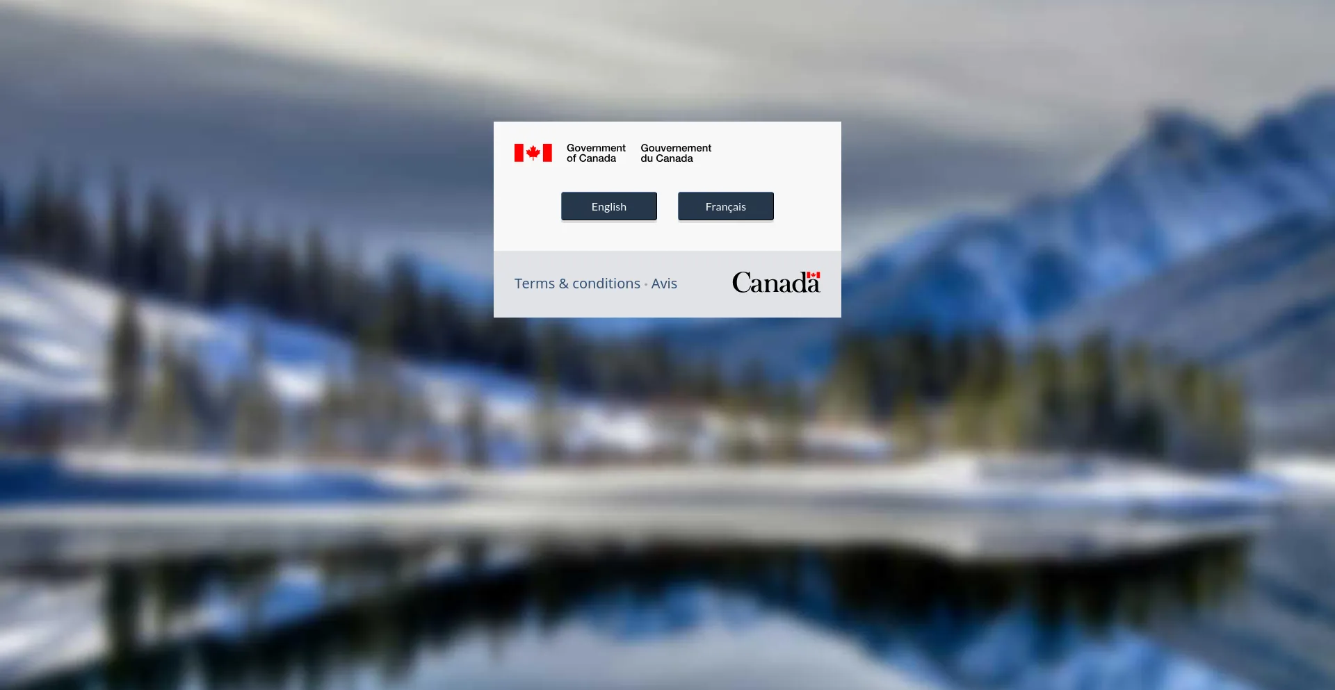 Screenshot of canada.ca homepage