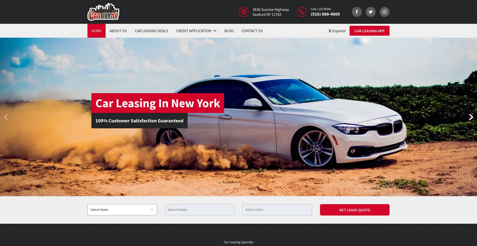 Screenshot of carguyny.com homepage