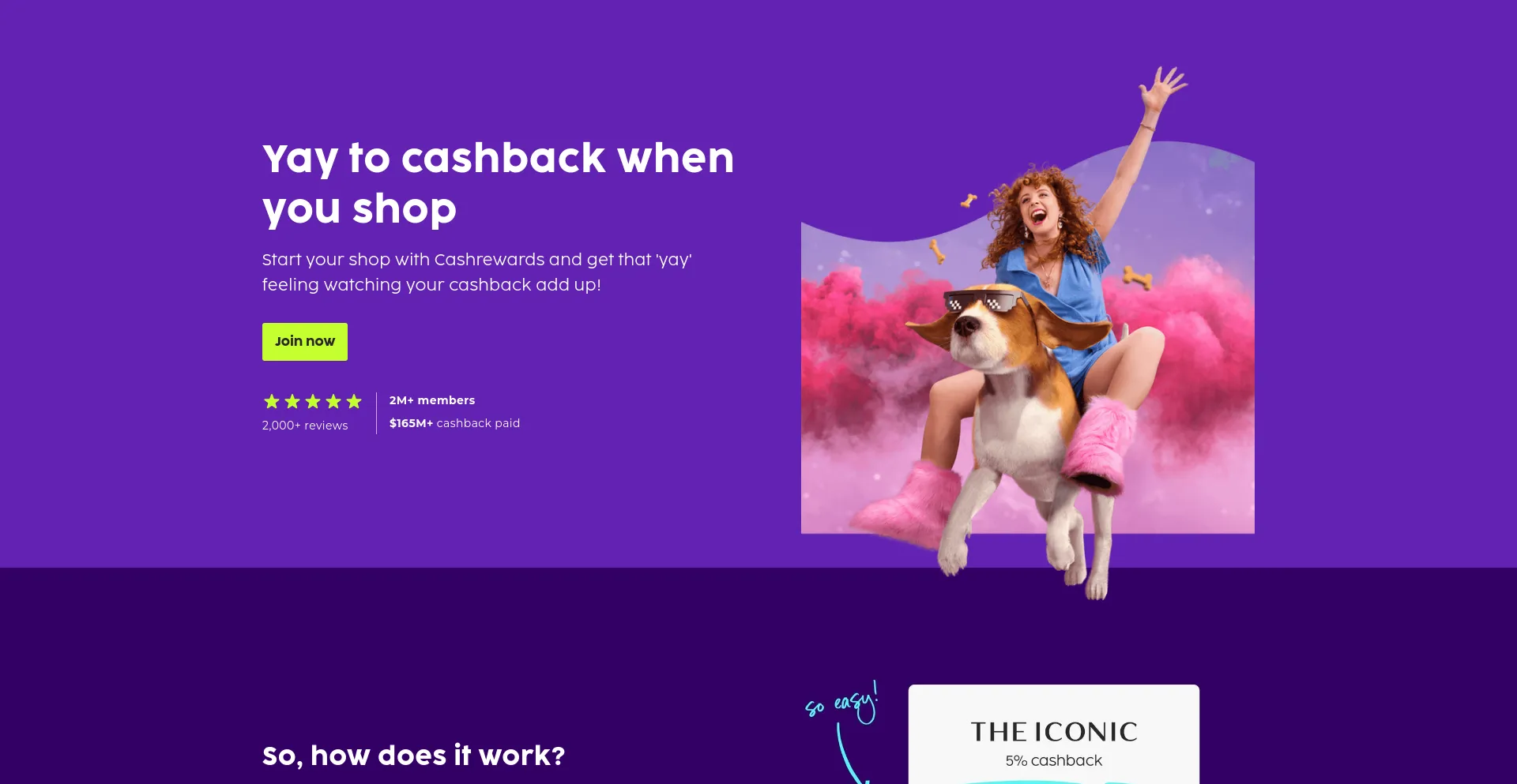 Screenshot of cashrewards.com.au homepage