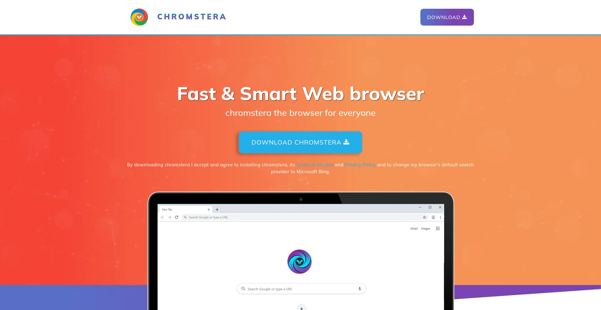 Screenshot of chromstera.com homepage