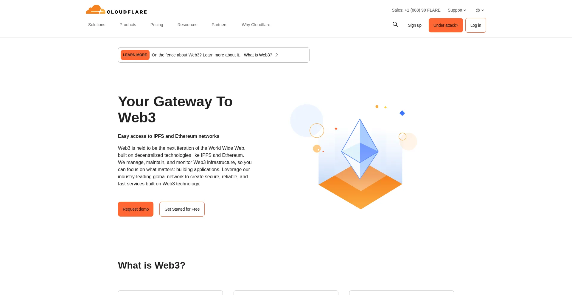 Screenshot of cloudflare-ipfs.com homepage