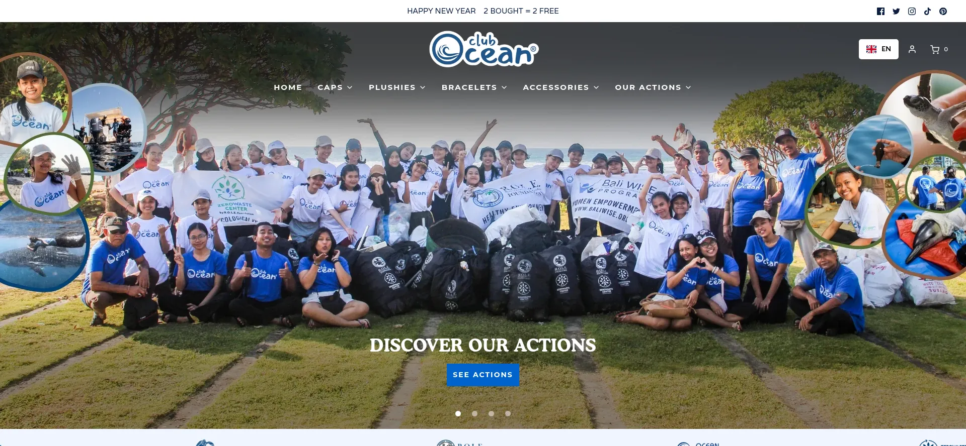 Screenshot of clubocean.co homepage