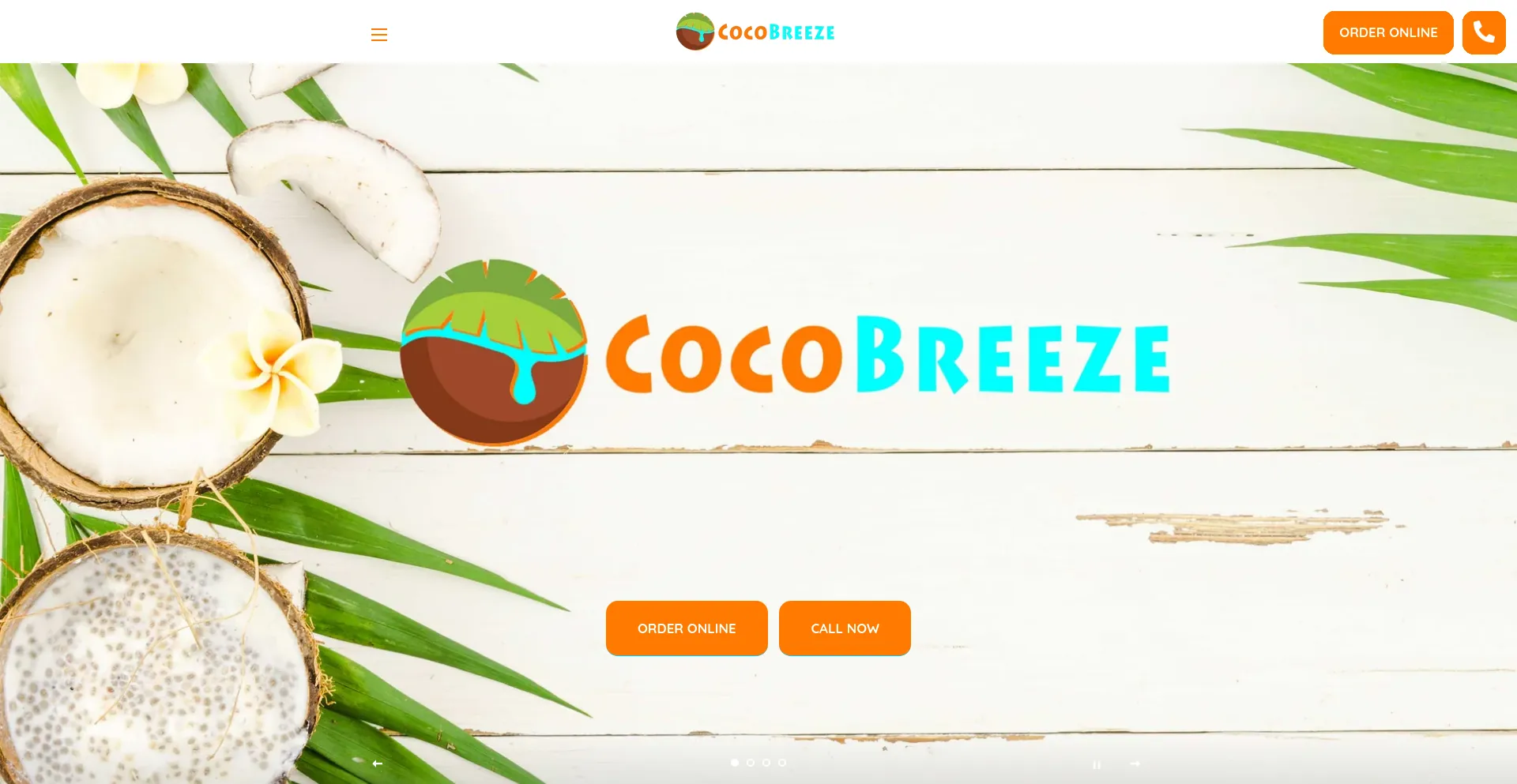 Screenshot of cocobreeze.co homepage