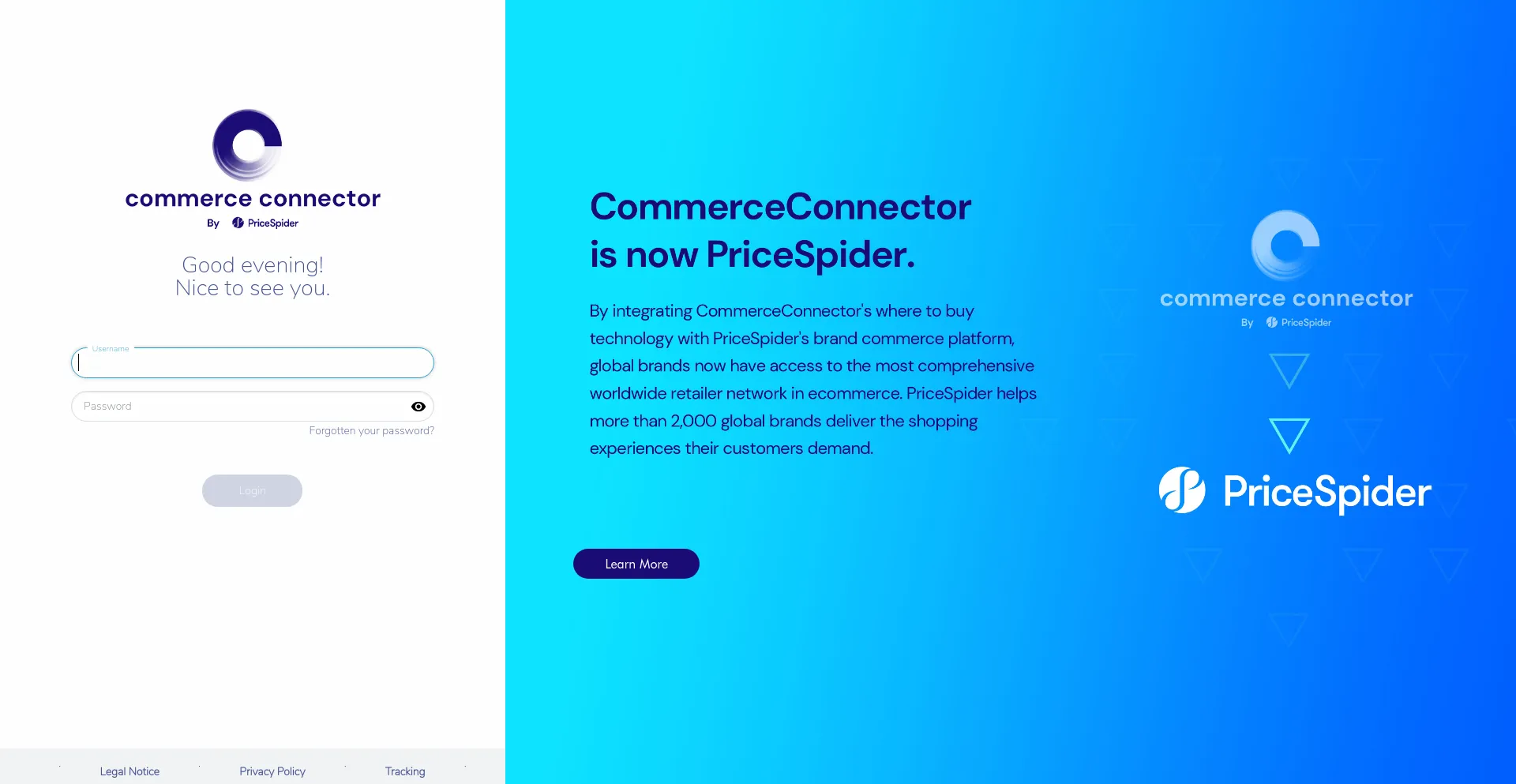 Screenshot of commerce-connector.com homepage