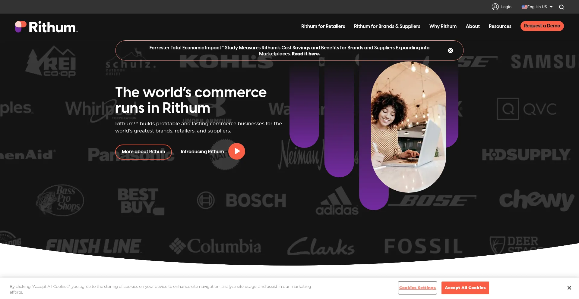 Screenshot of commercehub.com homepage